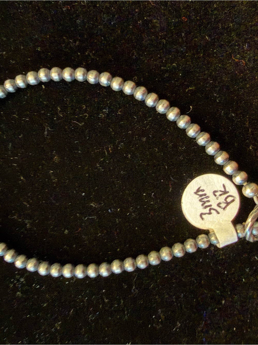 Silver Beaded Stretch Bracelet - Silver